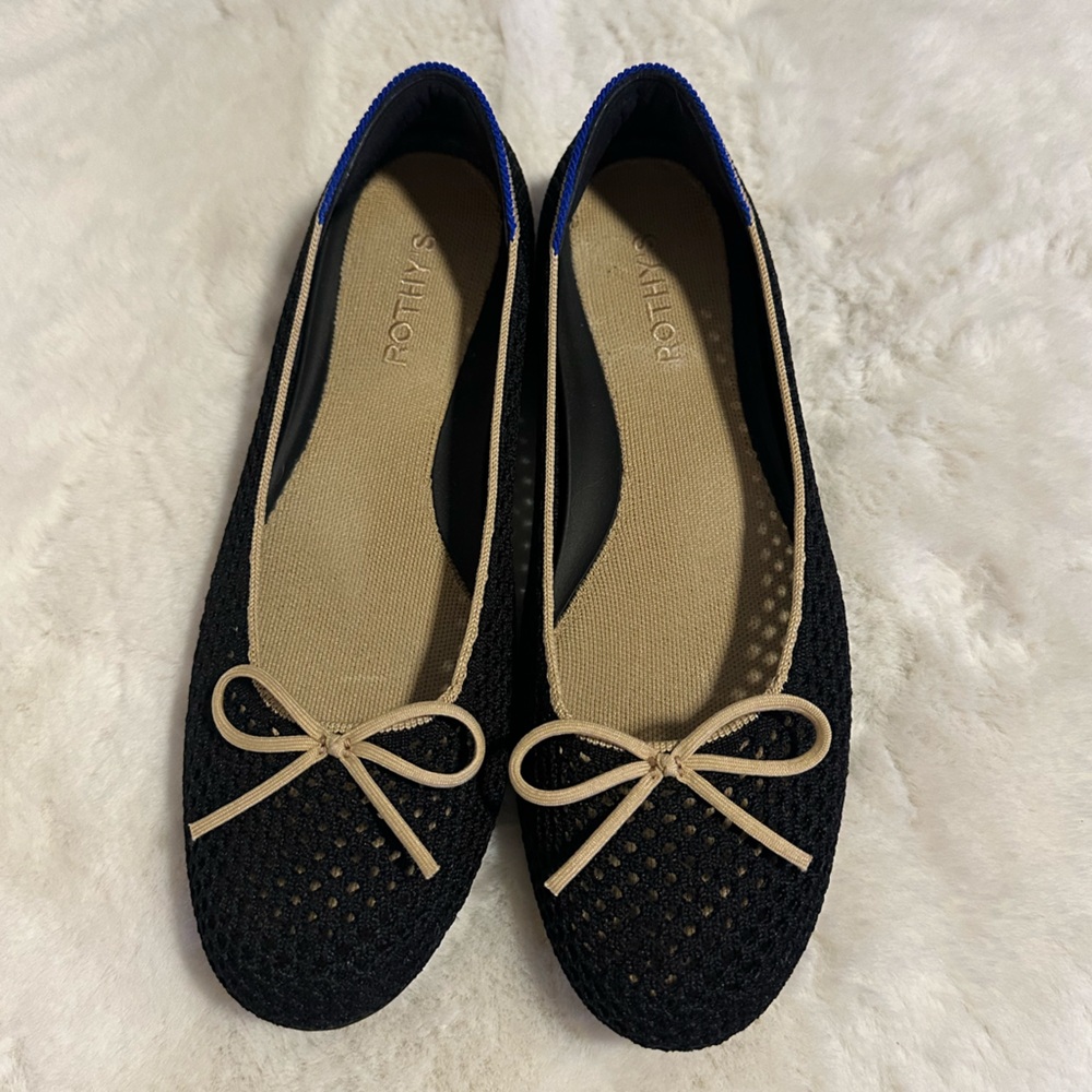 Rothy’s Ballet Flats in “Noir Mesh”, sz 10.5